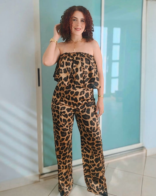 Animal print jumpsuit